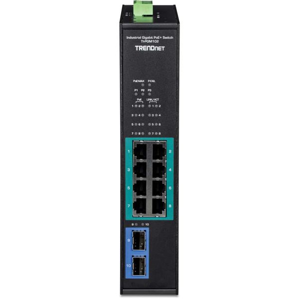 Trendnet TI-PGM102 netwerk-switch Gigabit Ethernet (10/100/1000) Power over Ethernet (PoE) Zwart (TI-PGM102)