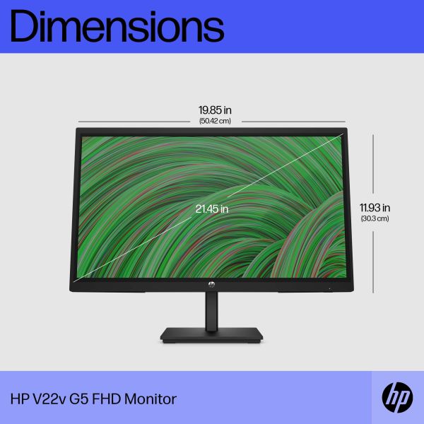 HP V22v G5 computer monitor 54,5 cm (21.4") 1920 x 1080 Pixels Full HD Zwart (65P56AA#ABB)