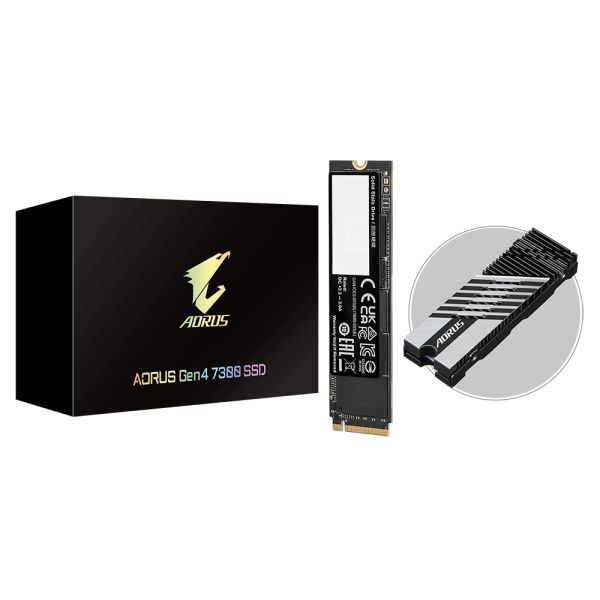 GIGABYTE AORUS Gen4 7300 SSD 2TB M.2 PCI Express 4.0 NVMe 3D TLC NAND (AG4732TB)