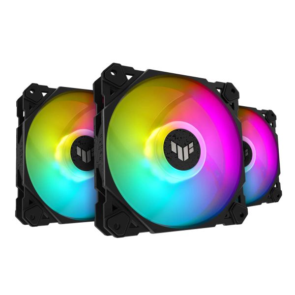ASUS TUF Gaming TF120 ARGB Fan - Triple Fan Kit with ARGB Controller Computer behuizing Luchtkoeler 12 cm Zwart (90DA0030-B09030)