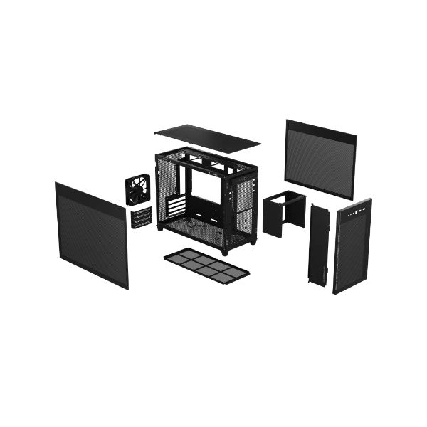 ASUS Prime AP201 MicroATX Mini Tower Zwart (90DC00G0-B39000)