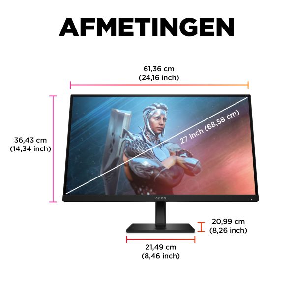 OMEN by HP 27 inch FHD 165 Hz gaming monitor - OMEN 27 (780F9E9#ABB) OMEN by HP 27 inch FHD 165 Hz gaming monitor - OMEN 27 (780F9E9#ABB)