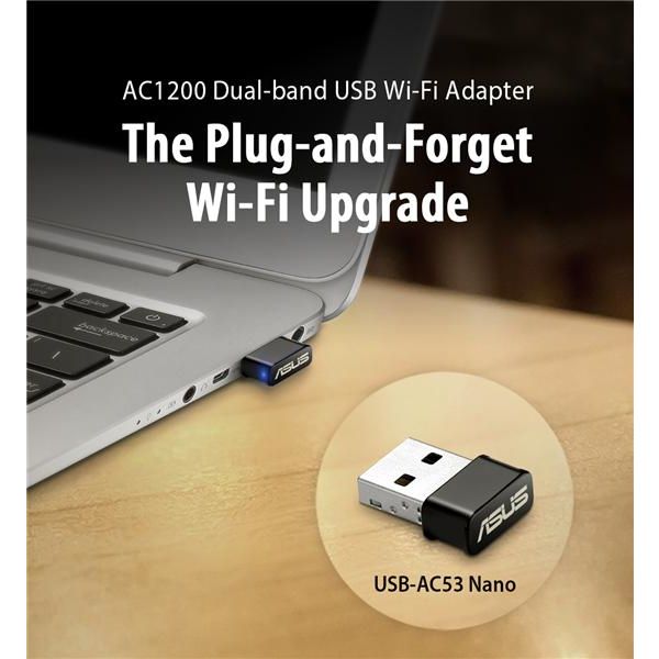 ASUS USB-AC53 Nano WLAN 867 Mbit/s (90IG03P0-BM0R10)
