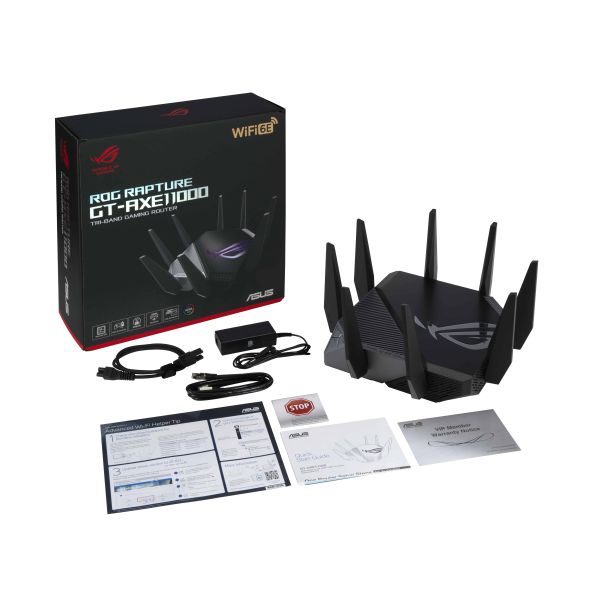 ASUS GT-AXE11000 draadloze router Gigabit Ethernet Tri-band (2,4 GHz / 5 GHz / 6 GHz) Zwart (90IG06E0-MO1R00)