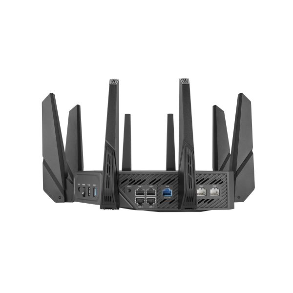 ASUS ROG Rapture GT-AXE16000 draadloze router 10 Gigabit Ethernet Tri-band (2,4 GHz / 5 GHz / 6 GHz) Zwart (90IG06W0-MU2A10)