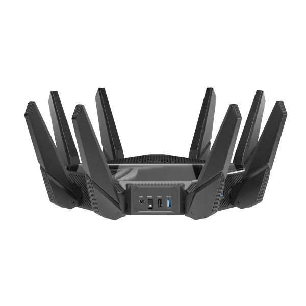 ASUS ROG Rapture GT-AXE16000 draadloze router 10 Gigabit Ethernet Tri-band (2,4 GHz / 5 GHz / 6 GHz) Zwart (90IG06W0-MU2A10)