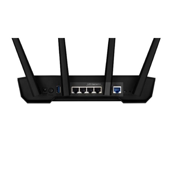 ASUS TUF Gaming AX3000 V2 draadloze router Gigabit Ethernet Dual-band (2.4 GHz / 5 GHz) Zwart, Oranje (90IG0790-MO3B00)
