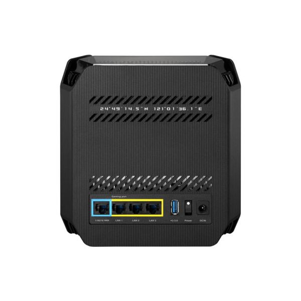 ASUS ROG Rapture GT6 AX10000 AiMesh 1 Pack Tri-band (2.4 GHz / 5 GHz / 5 GHz) Wi-Fi 6 (802.11ax) Zwart 4 Intern (90IG07F0-MU9A10)
