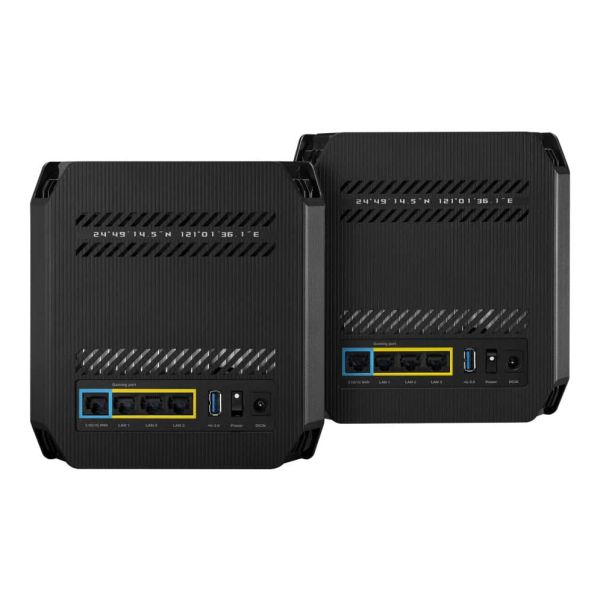 ASUS ROG Rapture GT6 (B-2-PK) Tri-band (2.4 GHz / 5 GHz / 5 GHz) Wi-Fi 6 (802.11ax) Zwart 4 Intern (90IG07F0-MU9A20)
