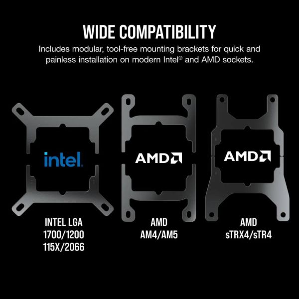 Corsair H100I Elite Processor Alles-in-één vloeistofkoeler 12 cm Wit 1 stuk(s) (CW-9060078-WW)