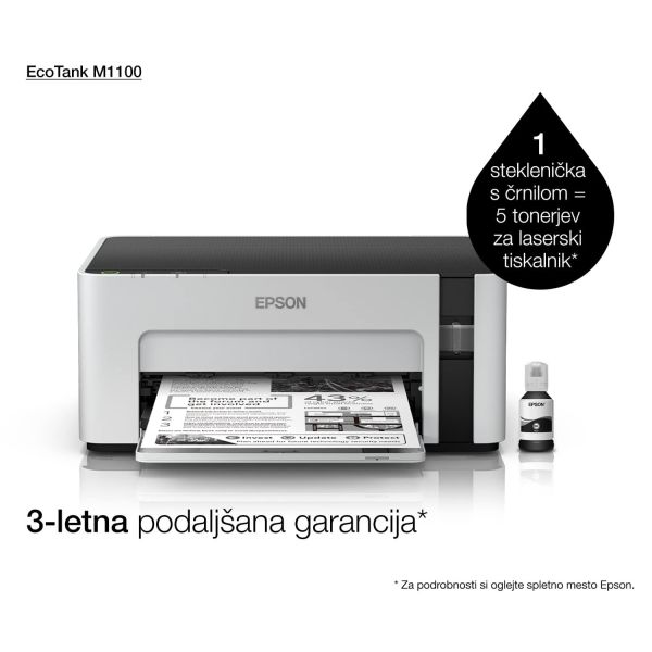 Epson EcoTank M1100 inkjetprinter 1440 x 720 DPI A4 (C11CG95403) Epson EcoTank M1100 inkjetprinter 1440 x 720 DPI A4 (C11CG95403)
