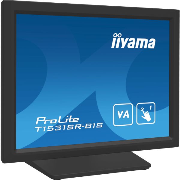 iiyama T1531SR-B1S computer monitor 38,1 cm (15") 1024 x 768 Pixels XGA LCD Touchscreen Zwart (T1531SR-B1S) iiyama T1531SR-B1S computer monitor 38,1 cm (15") 1024 x 768 Pixels XGA LCD Touchscreen Zwart (T1531SR-B1S)