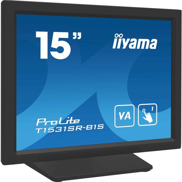 iiyama ProLite T1531SR-B1S computer monitor 38,1 cm (15") 1024 x 768 Pixels XGA LCD Touchscreen Zwart (T1531SR-B1S)