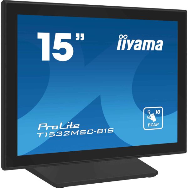iiyama ProLite T1532MSC-B1S computer monitor 38,1 cm (15") 1024 x 768 Pixels XGA LCD Touchscreen Zwart (T1532MSC-B1S)