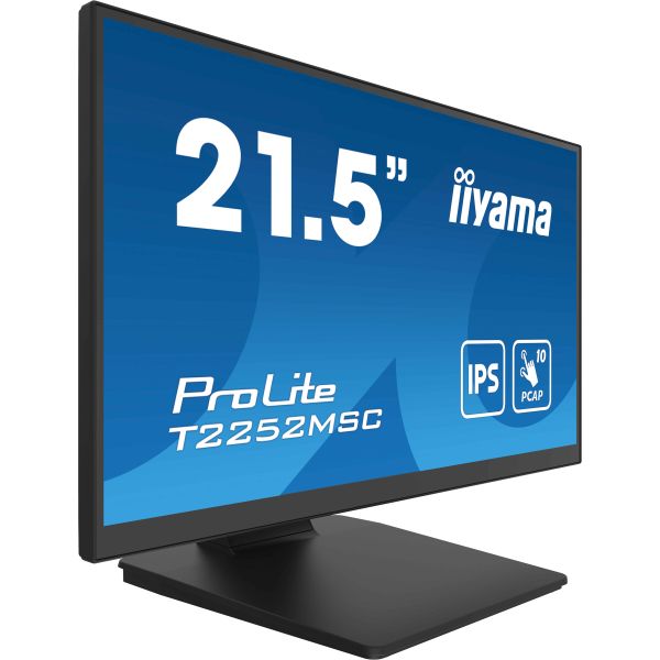 iiyama ProLite T2252MSC-B2 computer monitor 54,6 cm (21.5") 1920 x 1080 Pixels Full HD LCD Touchscreen Zwart (T2252MSC-B2)