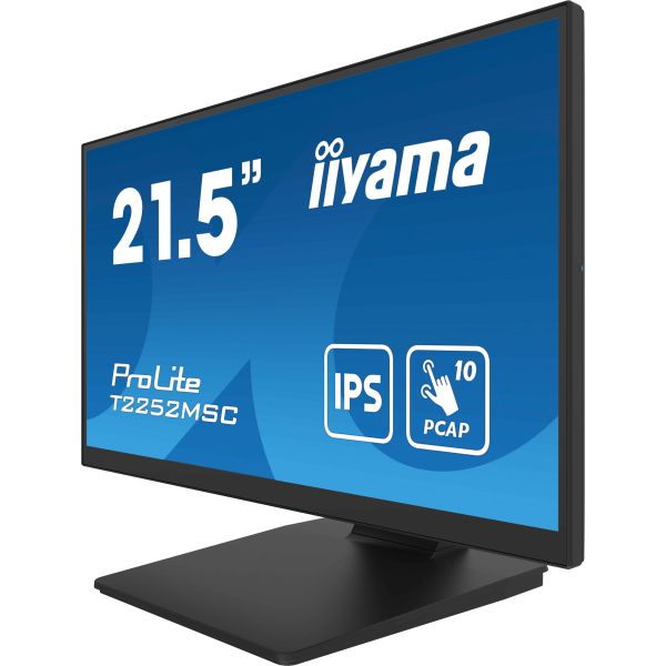 iiyama ProLite T2252MSC-B2 computer monitor 54,6 cm (21.5") 1920 x 1080 Pixels Full HD LCD Touchscreen Zwart (T2252MSC-B2)