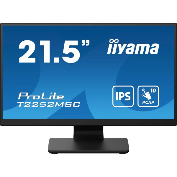 iiyama ProLite T2252MSC-B2 computer monitor 54,6 cm (21.5") 1920 x 1080 Pixels Full HD LCD Touchscreen Zwart (T2252MSC-B2)