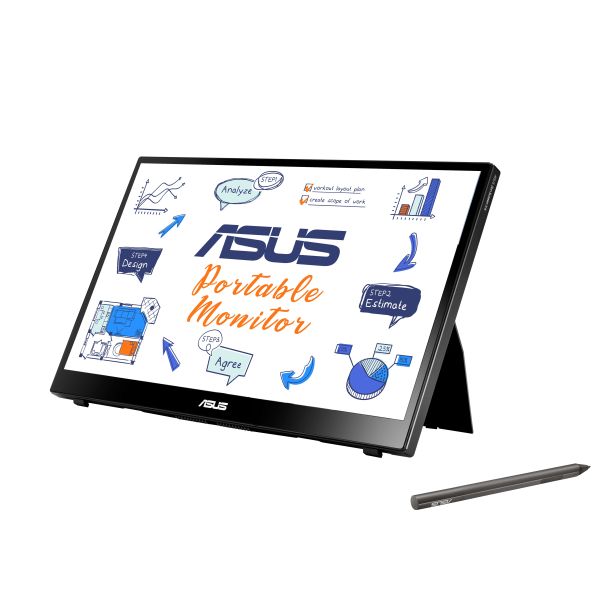 ASUS MB14AHD 35,6 cm (14") 1920 x 1080 Pixels Full HD LCD Touchscreen Zwart (90LM063V-B01170)