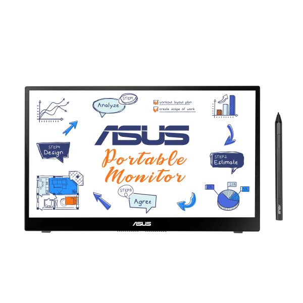 ASUS MB14AHD 35,6 cm (14") 1920 x 1080 Pixels Full HD LCD Touchscreen Zwart (90LM063V-B01170)