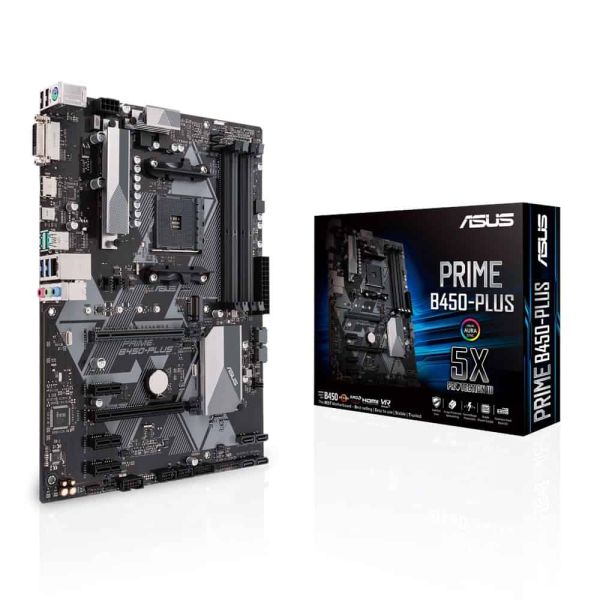 ASUS PRIME B450-PLUS AMD B450 Socket AM4 ATX (90MB0YN0-M0EAY0)