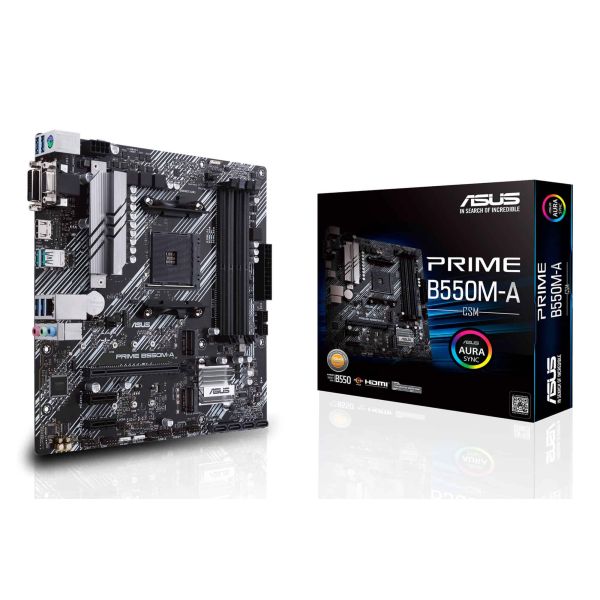ASUS Prime B550M-A/CSM AMD B550 Socket AM4 micro ATX (90MB14I0-M0EAYC)