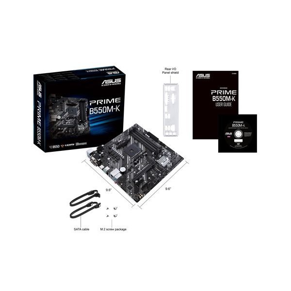 ASUS PRIME B550M-K AMD B550 Socket AM4 micro ATX (90MB14V0-M0EAY0)