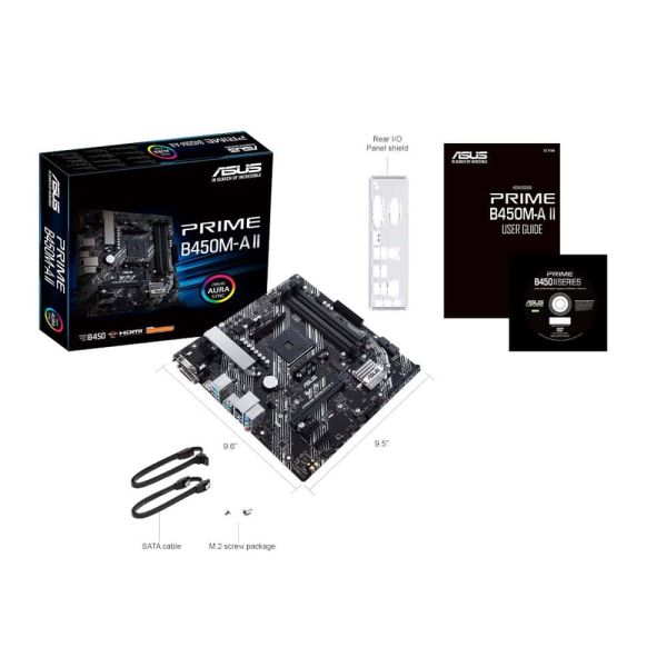 ASUS PRIME B450M-A II AMD B450 Socket AM4 micro ATX (90MB15Z0-M0EAY0)
