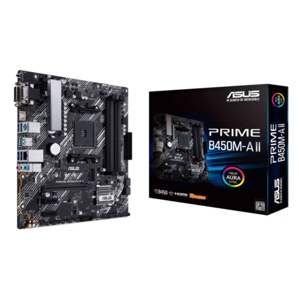 ASUS PRIME B450M-A II AMD B450 Socket AM4 micro ATX (90MB15Z0-M0EAY0)