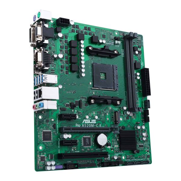 ASUS PRO A520M-C II/CSM AMD A520 Socket AM4 micro ATX (90MB18F0-M0EAYC)
