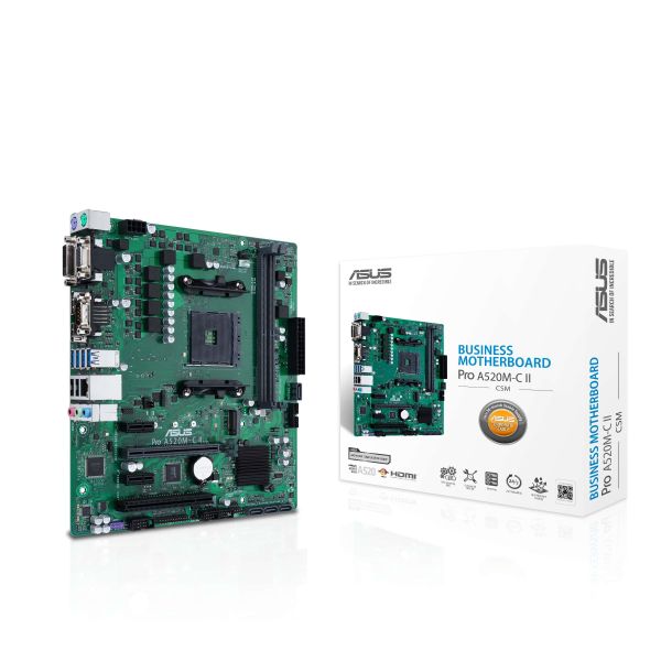 ASUS PRO A520M-C II/CSM AMD A520 Socket AM4 micro ATX (90MB18F0-M0EAYC)