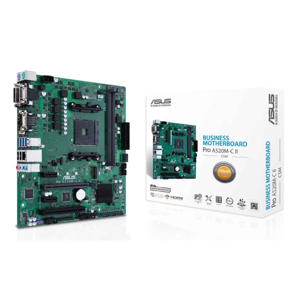 ASUS PRO A520M-C II/CSM AMD A520 Socket AM4 micro ATX (90MB18F0-M0EAYC)