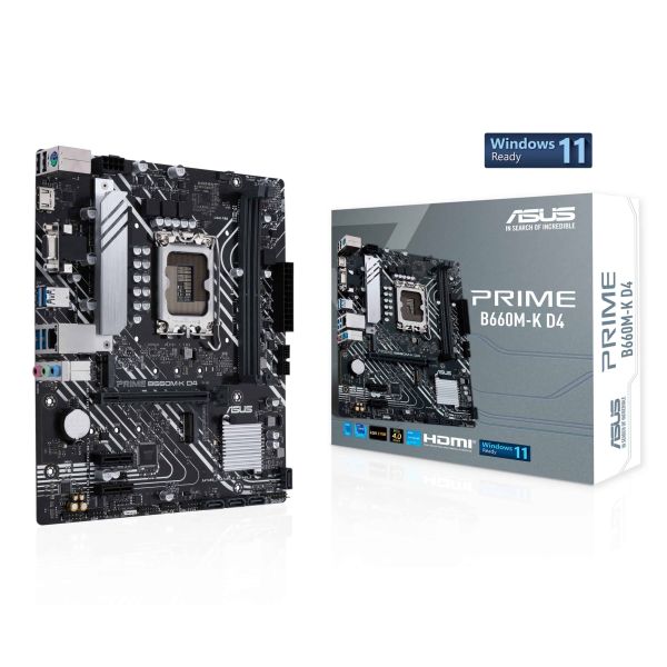 ASUS PRIME B660M-K D4 Intel B660 LGA 1700 micro ATX (90MB1950-M1EAY0)