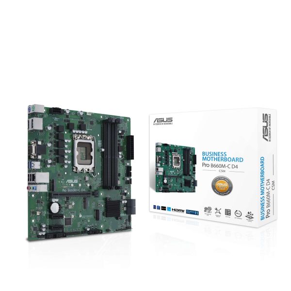 ASUS PRO B660M-C D4-CSM Intel B660 LGA 1700 micro ATX (90MB19B0-M0EAYC)