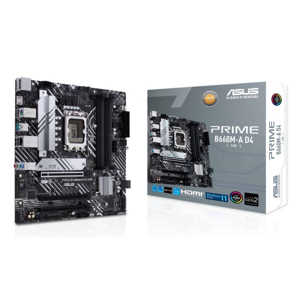 ASUS PRIME B660M-A D4-CSM Intel B660 LGA 1700 micro ATX (90MB19K0-M1EAYC)