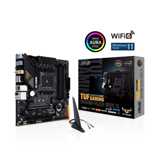 ASUS TUF GAMING B550M-PLUS WIFI II AMD B550 Socket AM4 micro ATX (90MB19Y0-M0EAY0)