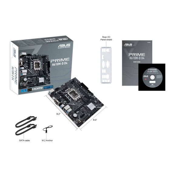 ASUS PRIME H610M-D D4 Intel H610 LGA 1700 micro ATX (90MB1A00-M0EAY0)