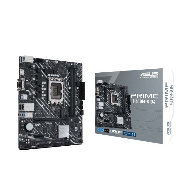 ASUS PRIME H610M-D D4 Intel H610 LGA 1700 micro ATX (90MB1A00-M0EAY0)