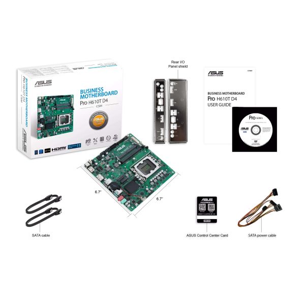 ASUS Pro H610T D4-CSM Intel H610 LGA 1700 Thin Mini ITX (90MB1AM0-M0EAYC)