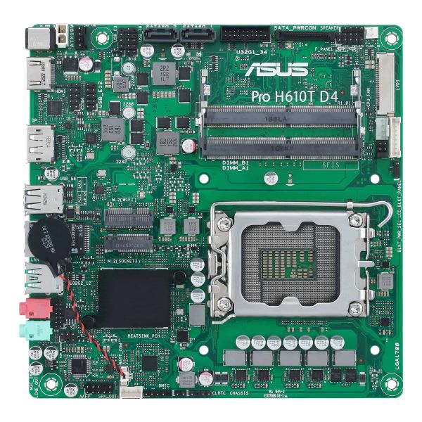 ASUS Pro H610T D4-CSM Intel H610 LGA 1700 Thin Mini ITX (90MB1AM0-M0EAYC)
