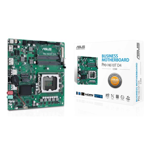 ASUS Pro H610T D4-CSM Intel H610 LGA 1700 Thin Mini ITX (90MB1AM0-M0EAYC)