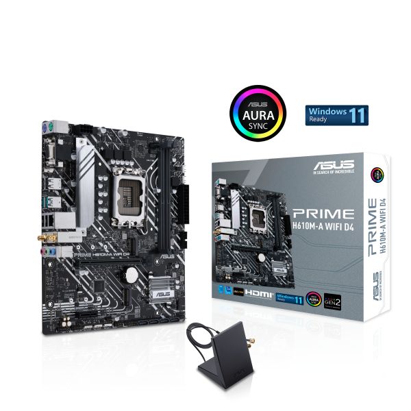 ASUS PRIME H610M-A WIFI D4 Intel H610 LGA 1700 micro ATX (90MB1C80-M0EAY1)