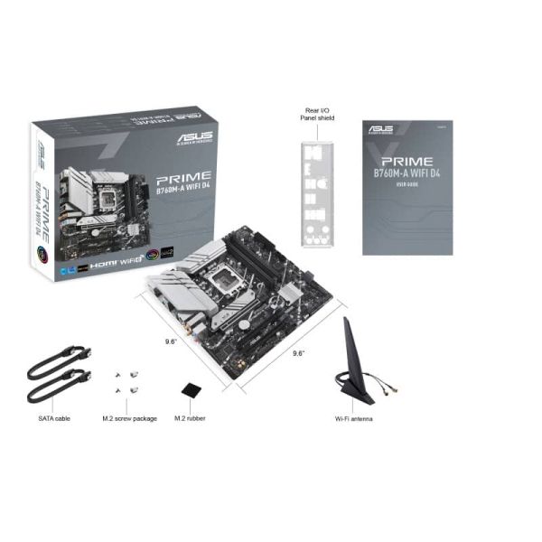 ASUS PRIME B760M-A WIFI D4 Intel B760 LGA 1700 micro ATX (90MB1CX0-M0EAY0)