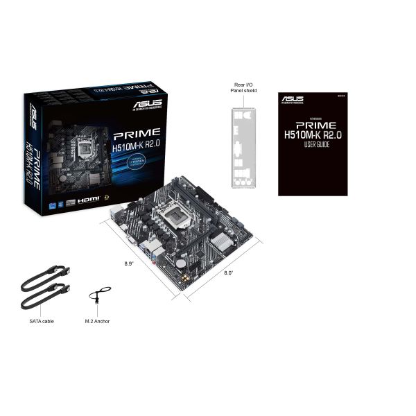 ASUS PRIME H510M-K R2.0 Intel H470 LGA 1200 micro ATX (90MB1E80-M0EAY0)