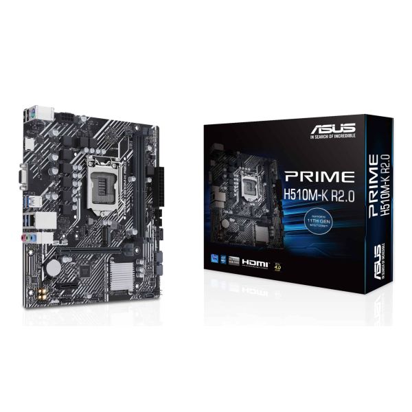 ASUS PRIME H510M-K R2.0 Intel H510 LGA 1200 (Socket H5) micro ATX (90MB1E80-M0EAY0)