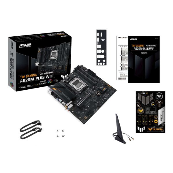 ASUS TUF GAMING A620M-PLUS WIFI AMD A620 Socket AM5 micro ATX (90MB1F00-M0EAY0)