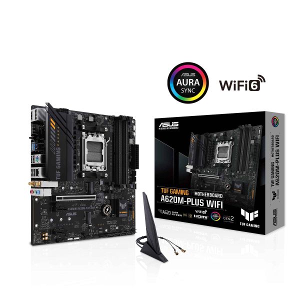 ASUS TUF GAMING A620M-PLUS WIFI AMD A620 Socket AM5 micro ATX (90MB1F00-M0EAY0)