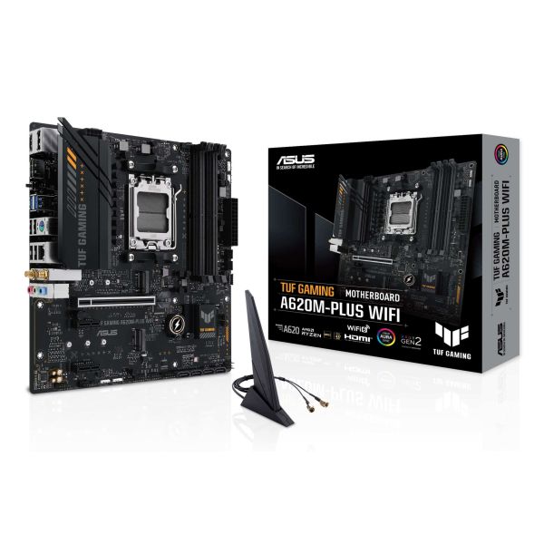 ASUS TUF GAMING A620M-PLUS WIFI AMD A620 Socket AM5 micro ATX (90MB1F00-M0EAY0)