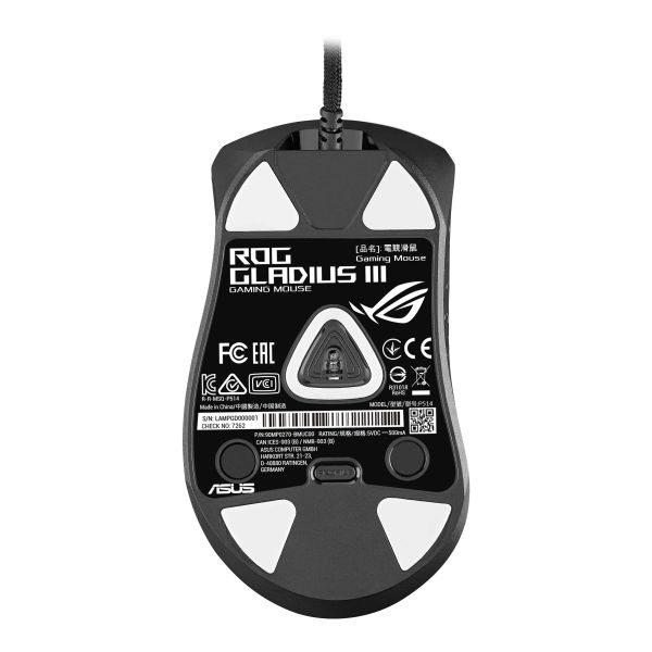 ASUS ROG Gladius III muis Rechtshandig USB Type-A Optisch 19000 DPI (90MP0270-BMUA00)