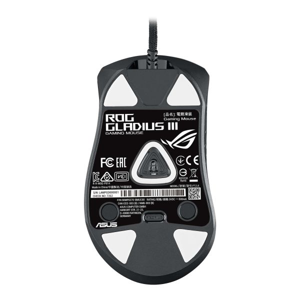 ASUS ROG Gladius III muis Rechtshandig USB Type-A Optisch 19000 DPI (90MP0270-BMUA00)