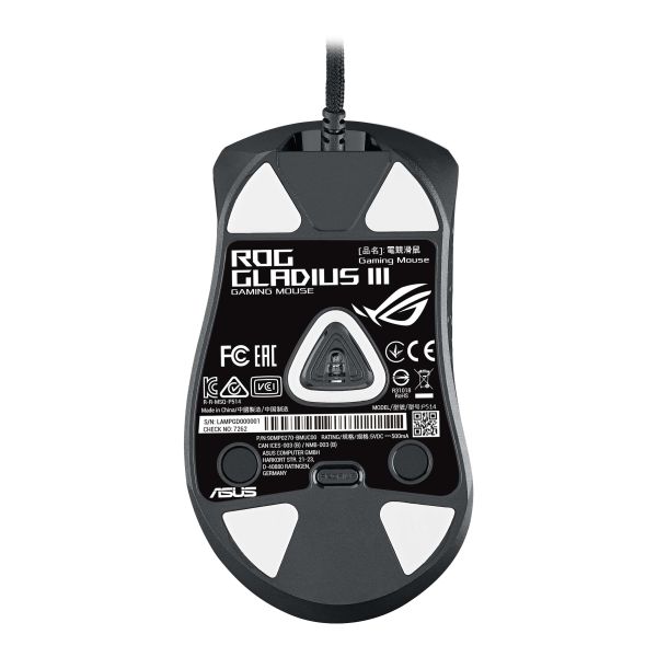 ASUS ROG Gladius III muis Gamen Rechtshandig USB Type-A Optisch 19000 DPI (90MP0270-BMUA00)